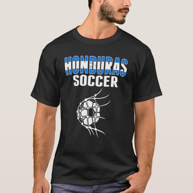 Honduras Soccer Ball In Net  Honduran Football Sup T-Shirt (Front)