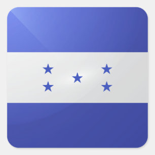 Honduras square glossy flag sticker