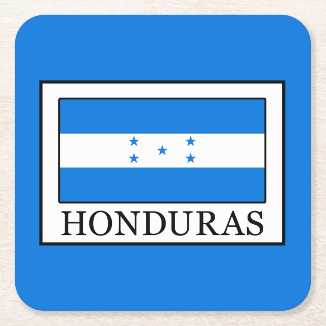 Honduras Square Paper Coaster (Front)