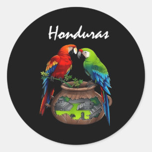 Honduras Trip Let Macaw Honduras Family Vacation  Classic Round Sticker
