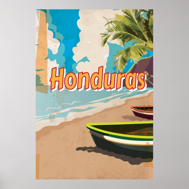 Honduras Vintage vacation Poster (Front)