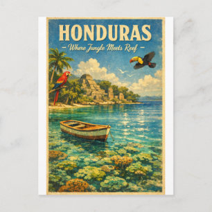 HONDURAS – Where Jungle Meets Reef Postcard