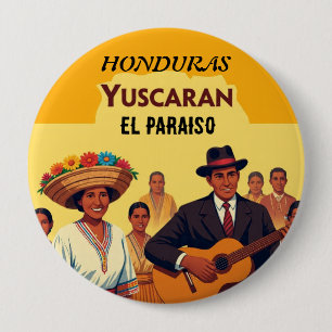  Honduras YUSCARAN Retro poster 10 Cm Round Badge