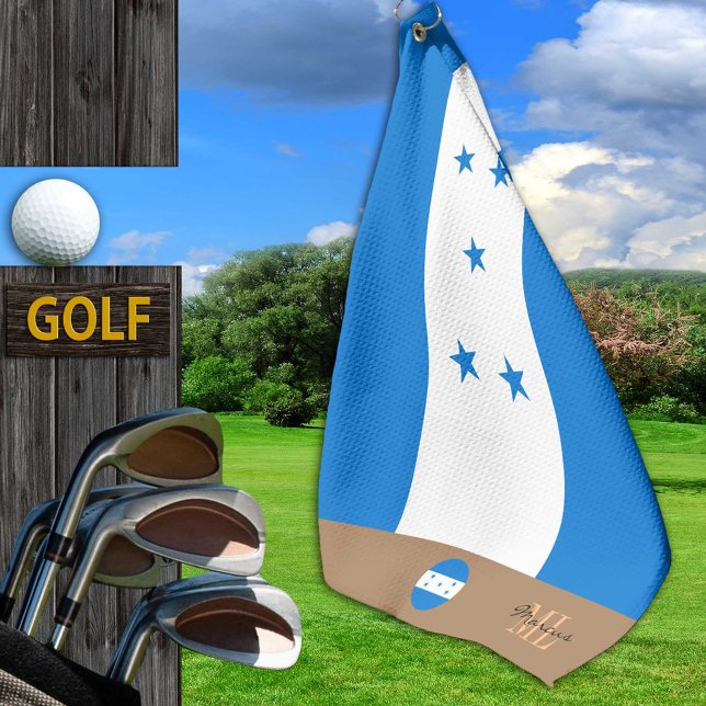 Hondurasan flag & Honduras monogrammed Golf Towel (Creator Uploaded)