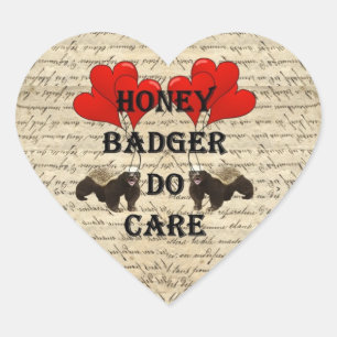 Hone badger do care heart sticker
