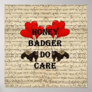 Hone badger do care poster