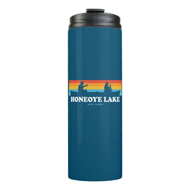 Honeoye Lake New York Canoe Thermal Tumbler (Front)