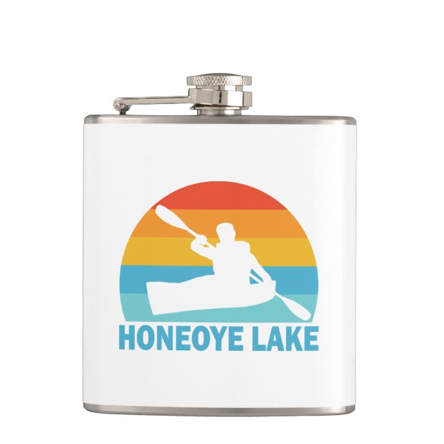 Honeoye Lake New York Kayak Hip Flask (Front)