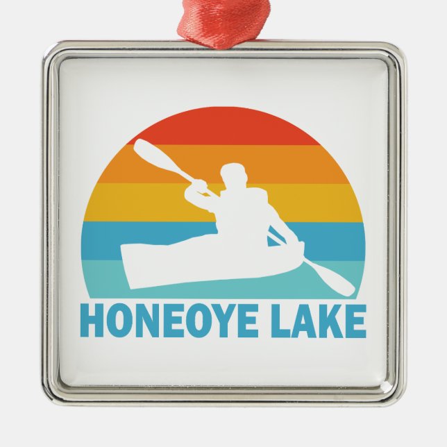 Honeoye Lake New York Kayak Metal Ornament (Front)