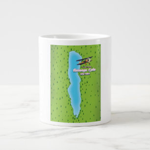 Honeoye Lake New York map Large Coffee Mug