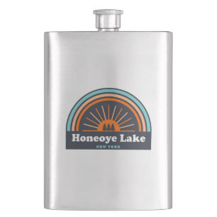 Honeoye Lake New York Rainbow Hip Flask