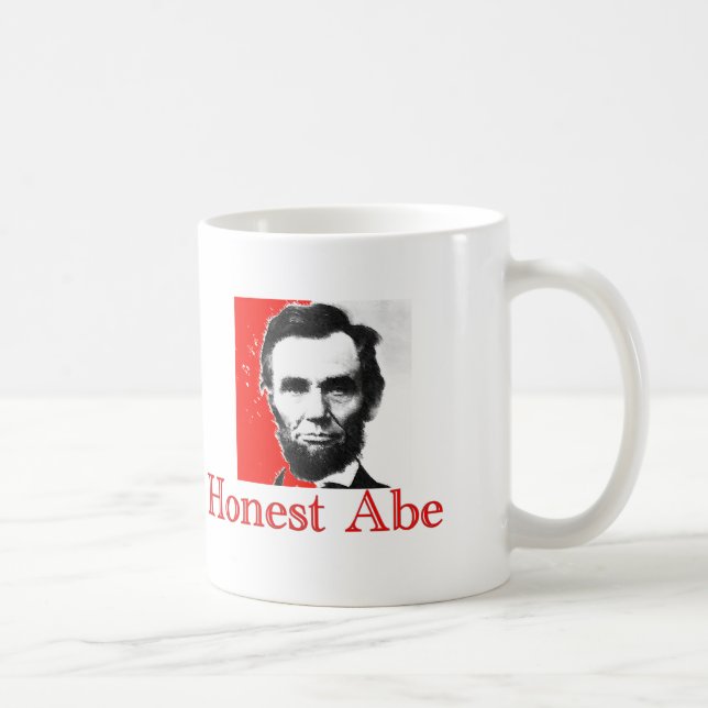 "Honest Abe" Abe Lincoln Art T-Shirt & Gifts Coffee Mug (Right)