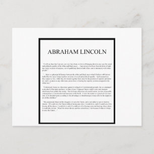 Honest Abe alternate layout Postcard