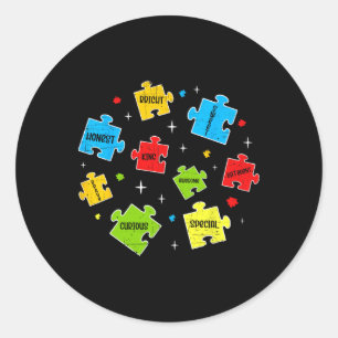 Honest Bright Special Autism Classic Round Sticker