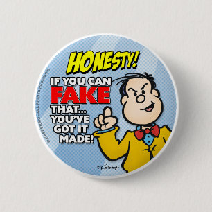 Honesty 6 Cm Round Badge