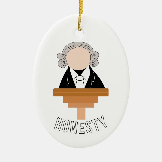 Honesty Ceramic Ornament (Front)