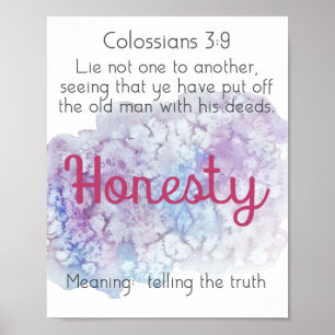 Honesty Character Trait Poster