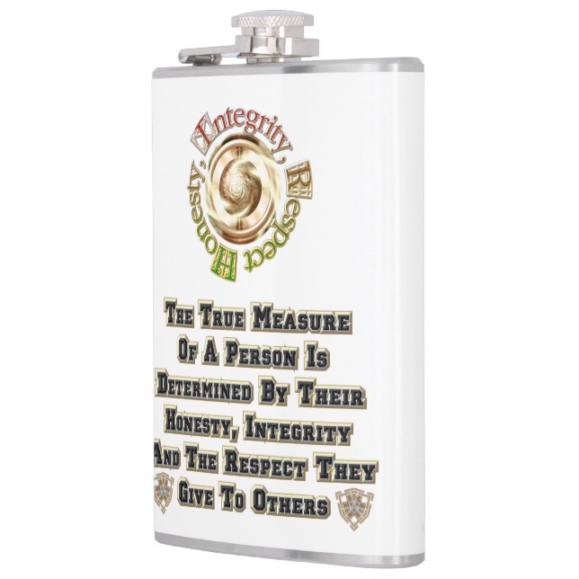 Honesty Integrity Respect MXT Hip Flask (Left)