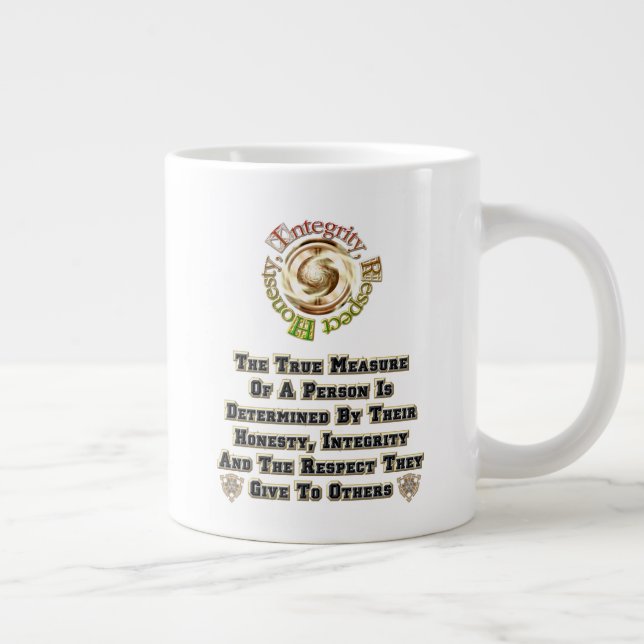 Honesty Integrity Respect MXT Large Coffee Mug (Right)