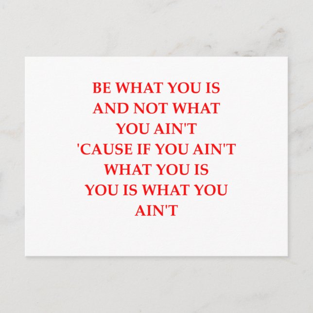 honesty postcard (Front)