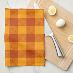 Honey Amber Buffalo Check Tea Towel