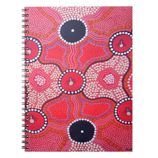 Honey Ant Dreaming Aboriginal Art Photo Notebook (Front)