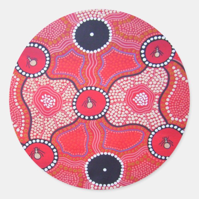 Honey Ant Dreaming Classic Round Sticker (Front)