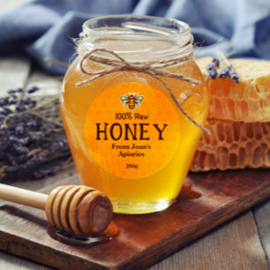 Honey Apiary Container  Label Sticker