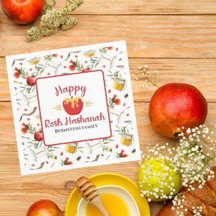 Honey Apple Jewish Happy Rosh Hashanah  Napkin