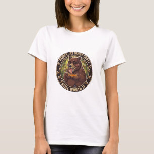 Honey, at What Cost? Funny Bee Sting Bear T-Shirt