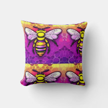 Honey b Throw Pillow