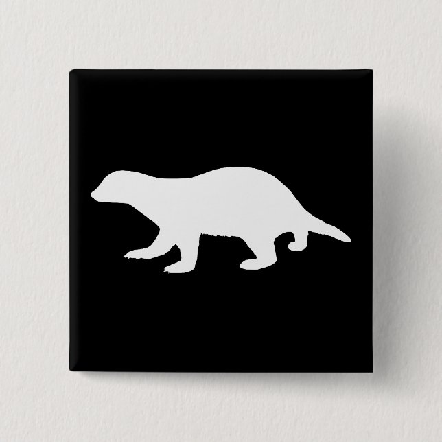 Honey Badger 15 Cm Square Badge (Front)