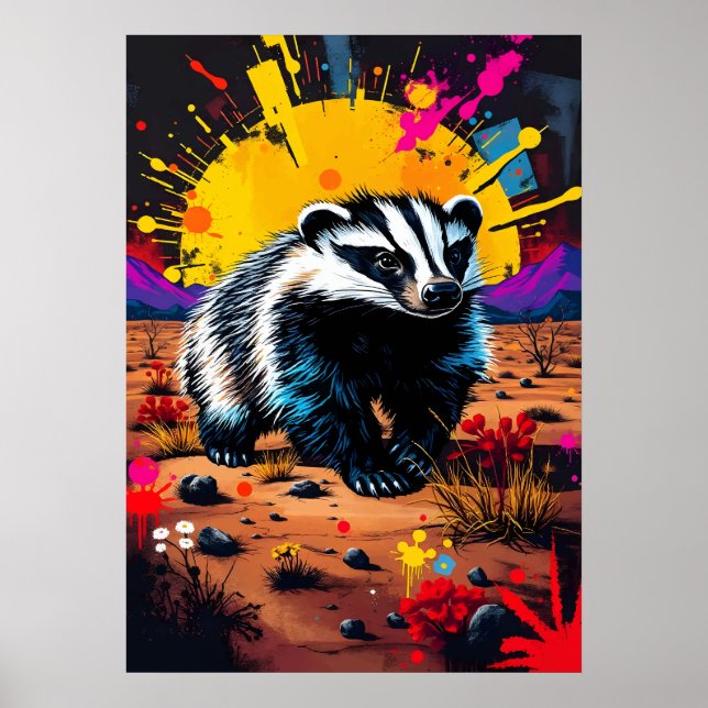 Honey Badger Artwork Poster (Front)