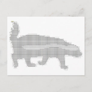 honey badger ascii postcard