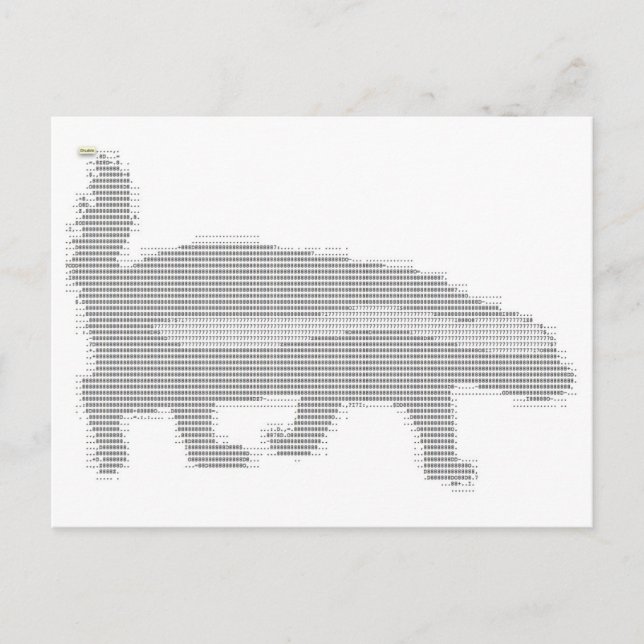 honey badger ascii postcard (Front)