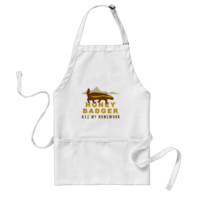honey badger at my homework standard apron (Front)
