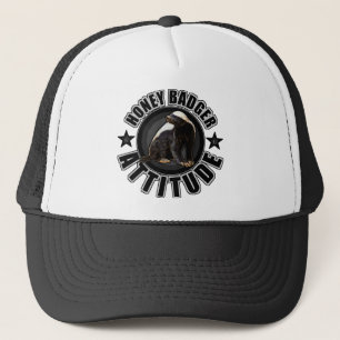 Honey Badger ATTITUDE - Round Design Trucker Hat