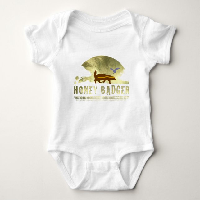 honey badger baby bodysuit (Front)
