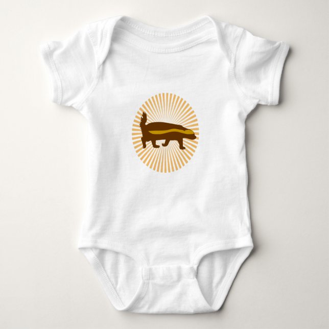 honey badger baby bodysuit (Front)