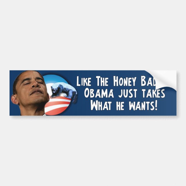 Honey Badger - Barack Obama Bumper Sticker (Front)
