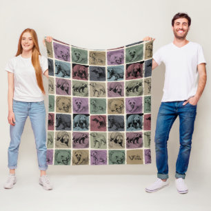 Honey Badger Blanket Gift Retro Animal Lover Throw