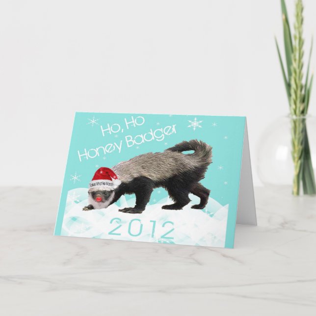 Honey Badger Christmas 2012 Greeting Card (Front)