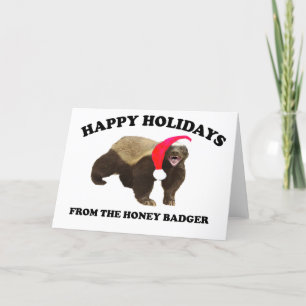Honey Badger Christmas Card