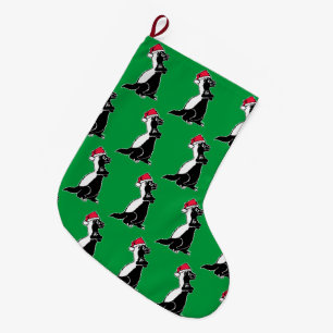 Honey badger Christmas Large Christmas Stocking