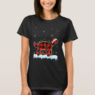 Honey Badger Christmas Santa Hat Animals Xmas Lig T-Shirt