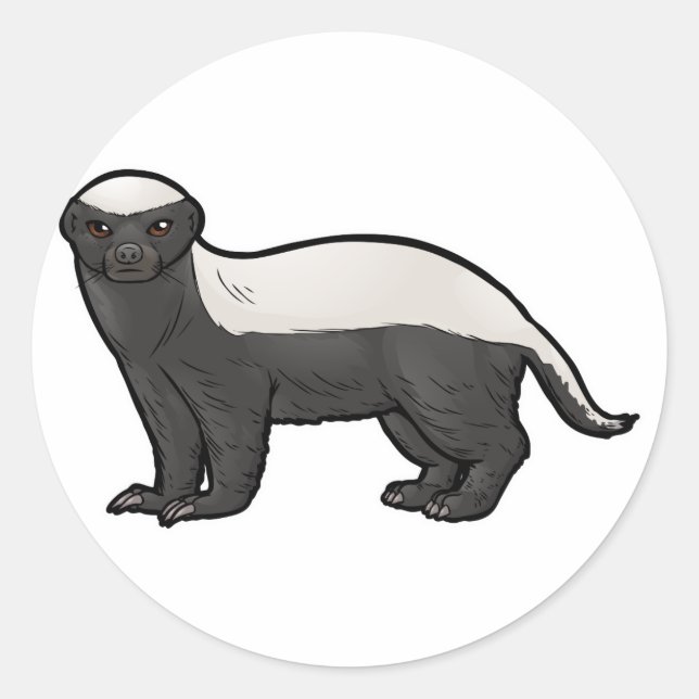 Honey Badger Classic Round Sticker (Front)
