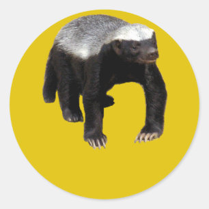 Honey Badger (Create Your Own Saying Below Him) Classic Round Sticker