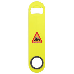 Honey Badger Crossing Sign - Yellow Background