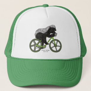 Honey Badger Cycling Funny Badass Bicycle Slogan  Trucker Hat