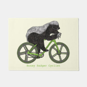 Honey Badger Cycling Funny Badass Cyclist Humour Doormat